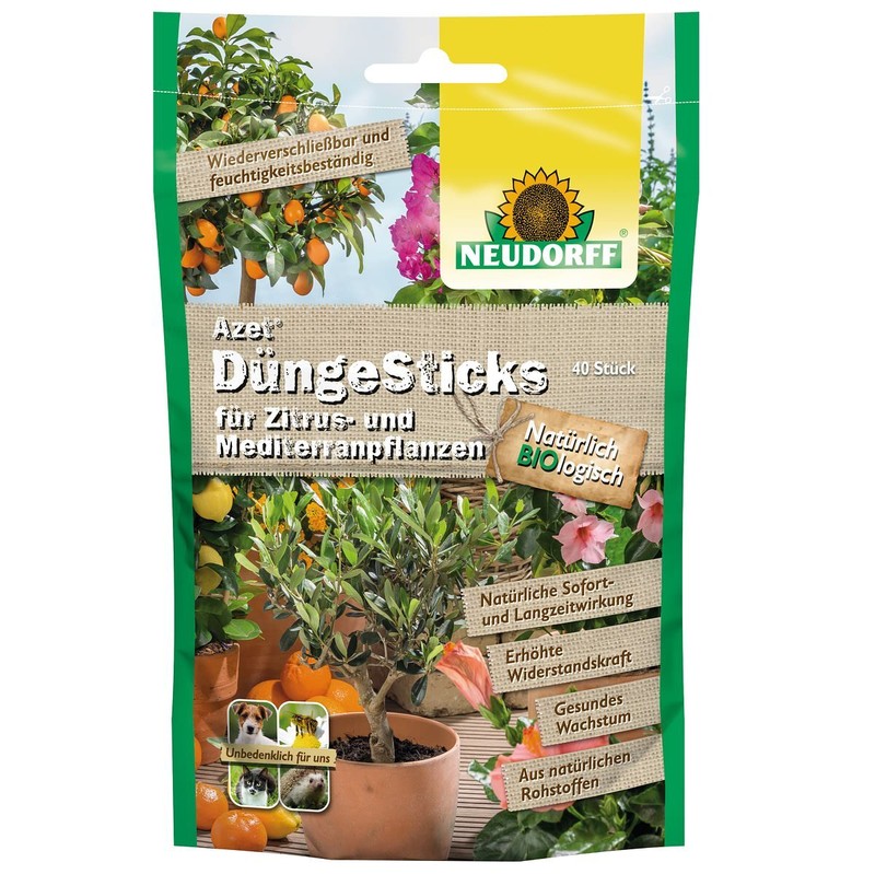 NeudorffÂ® AzetÂ® DÃ¼Ngesticks FÃ¼R Zitruspflanzen Bio Logisch 40 Sticks