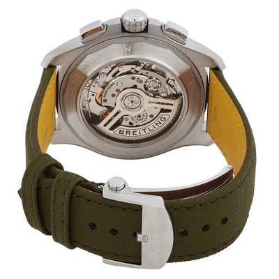 Pre-owned Breitling Avenger Chronograph Automatic Green Dial Men's Watch Ab0147101l1x1