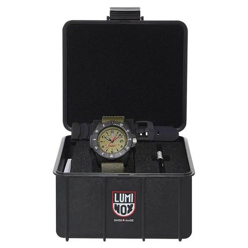 Pre-owned Luminox 3617.set Men's Navy Seal 3600 Series Green Dial Strap Watch