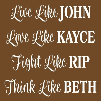 Beth Yellowstone Reusable Stencil, 5 Mil Mylar, DIY Sign Stencil, 12'' -11047 U