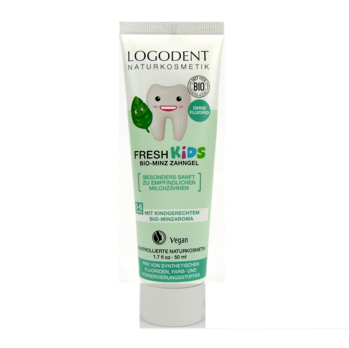 (5,90/100ml) Logona Logodent Fresh Kids Zahngel Bio-Minz 50 ml