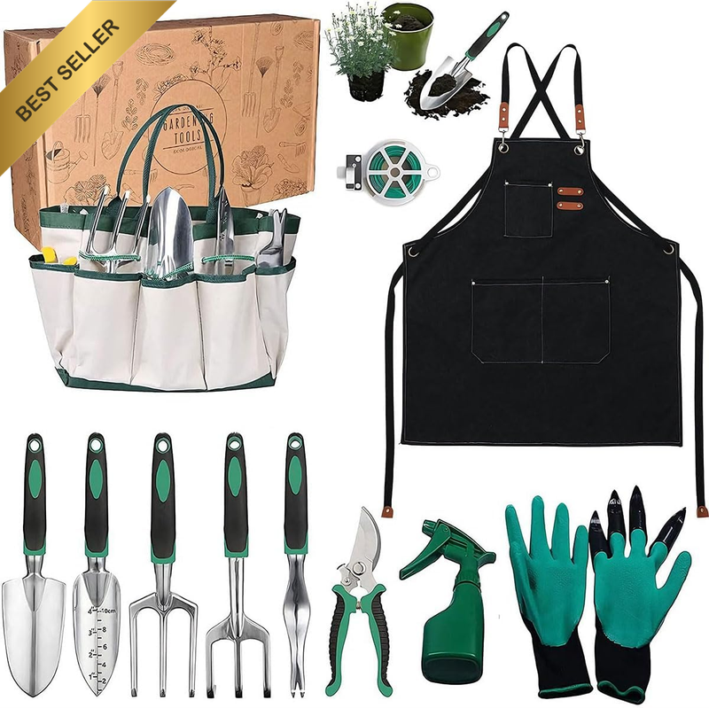 Garden Tools Set 11 Pieces Gardening Hand Tool Set Ergonomic Non-Slip Supplies H