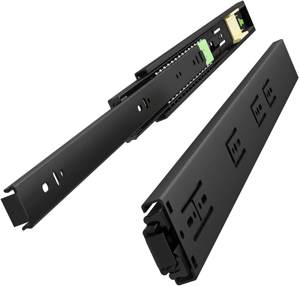 VADANIA 600mm Push to Open Drawer Runners #VF1245 1 Pair 45kg Load Ball Bearing
