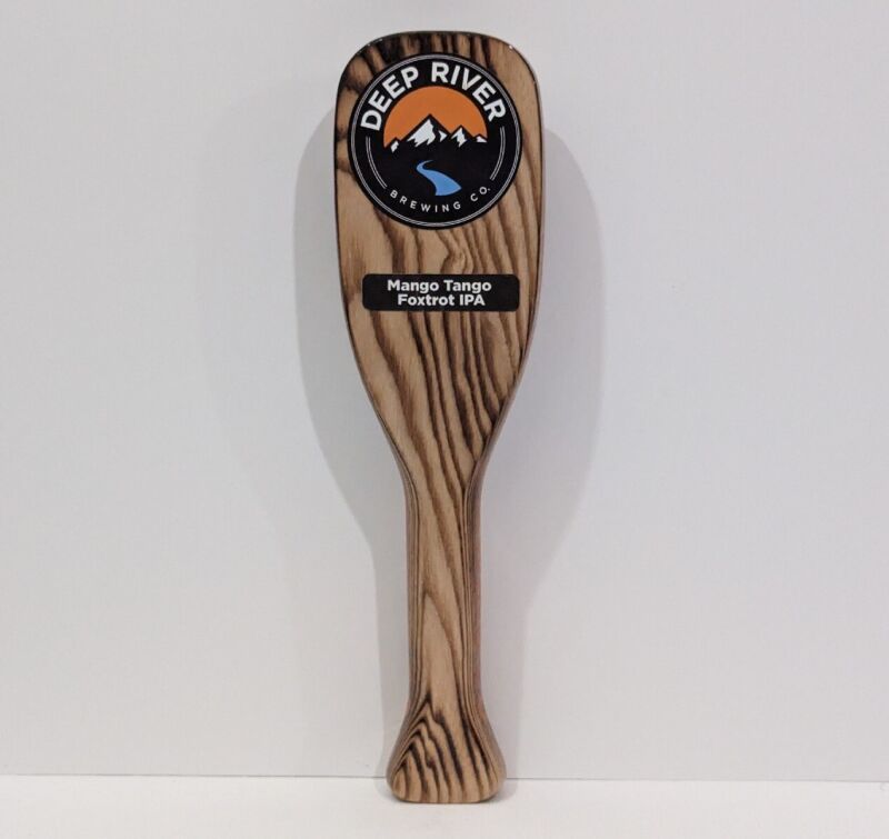 Deep River Brewing Co Mango Tango Foxtrot Paddle Beer Tap Handle 11" Advertising