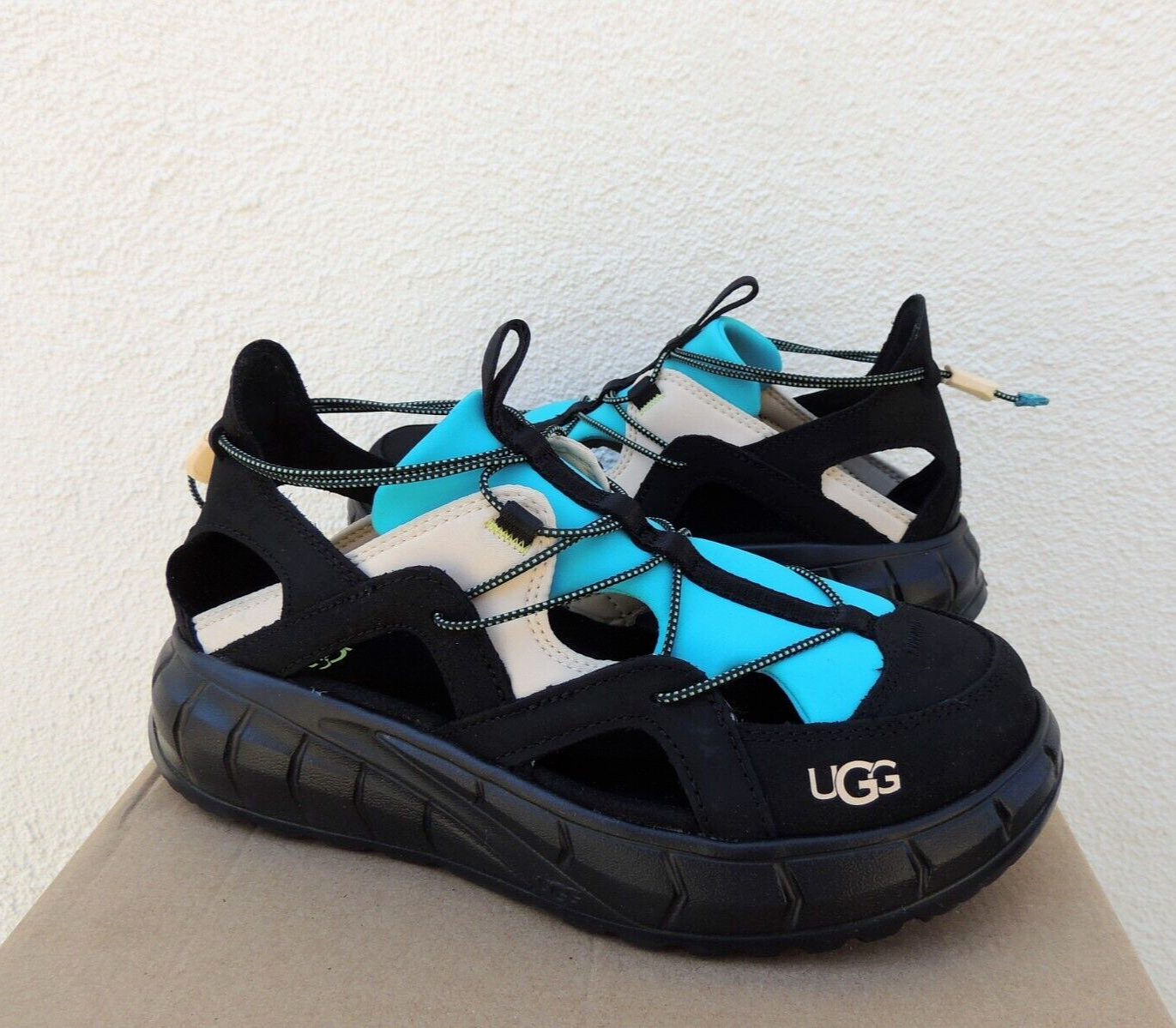 UGG BLACK MULTI LEATHER WESTSIDER SNEAKER SANDALS, WOMEN US