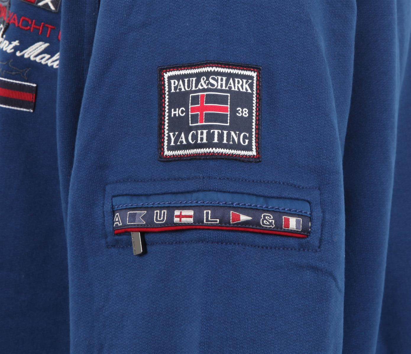 Pre-owned Paul & Shark Yachting Cardigan Size Xl 100% Cotton Kipawa Kpw Oslo 1938 Blue