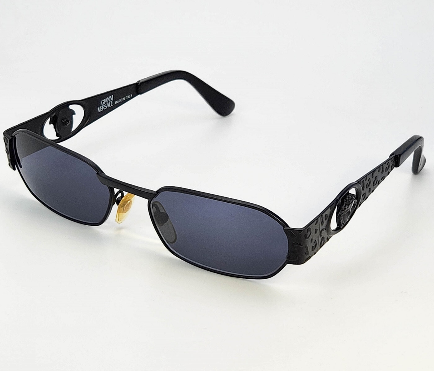 Versace S52 Col. 028 Vintage Sunglasses Black Frame Medusa