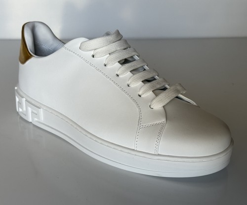 スニーカー VERSACE Sneakers Women Leather White/Silver Amazon.com | VERSACE JEANS COUTURE Signature Mid Top Lace Up
