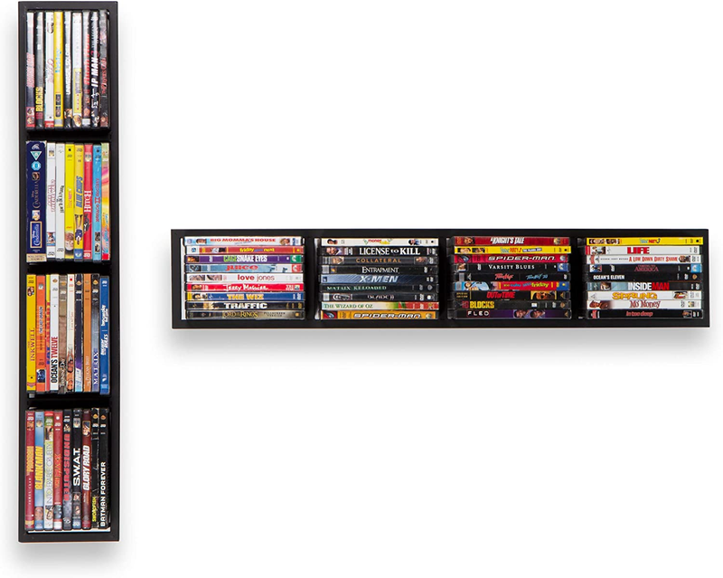 Youhavespace CD DVD Storage Shelf for Wall, 34 Inch Cube Storage Media Shelf and