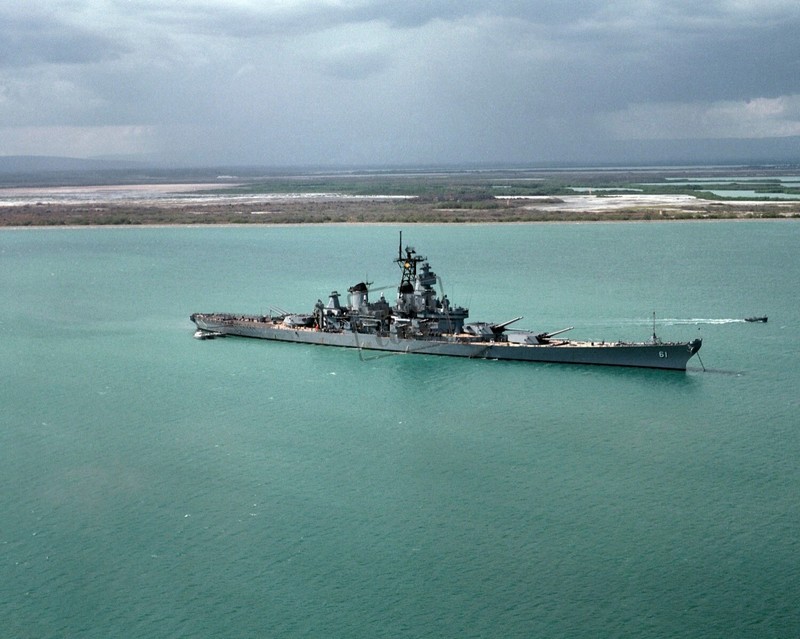 US Navy USN battleship USS IOWA (BB 61) 12X18 Photograph