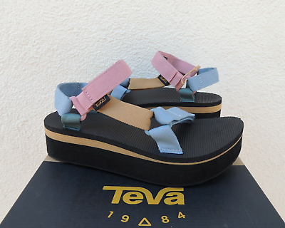 SANDALES TEVA LUMI RE UNIVERSELLE MULTI PLATE FORME FEMMES US 6 EUR 37 NEUF