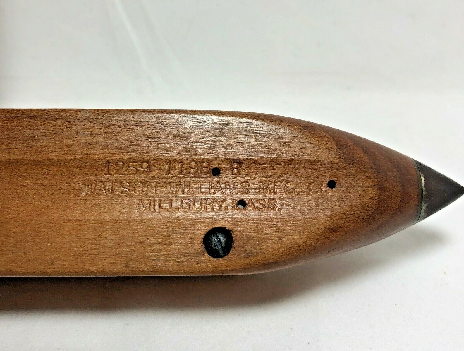 Vintage Watson-Williams Mfg Co Wooden Weaving Shuttles Set of 2 - Millbury Mass.