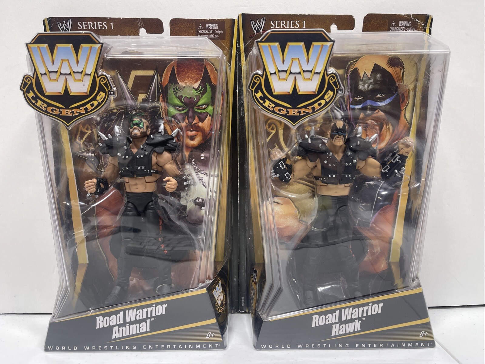 WWE Mattel Road Warriors ANIMAL And HAWK Action Figures WWE Mattel Road Warriors ANIMAL And HAWK Action Figures