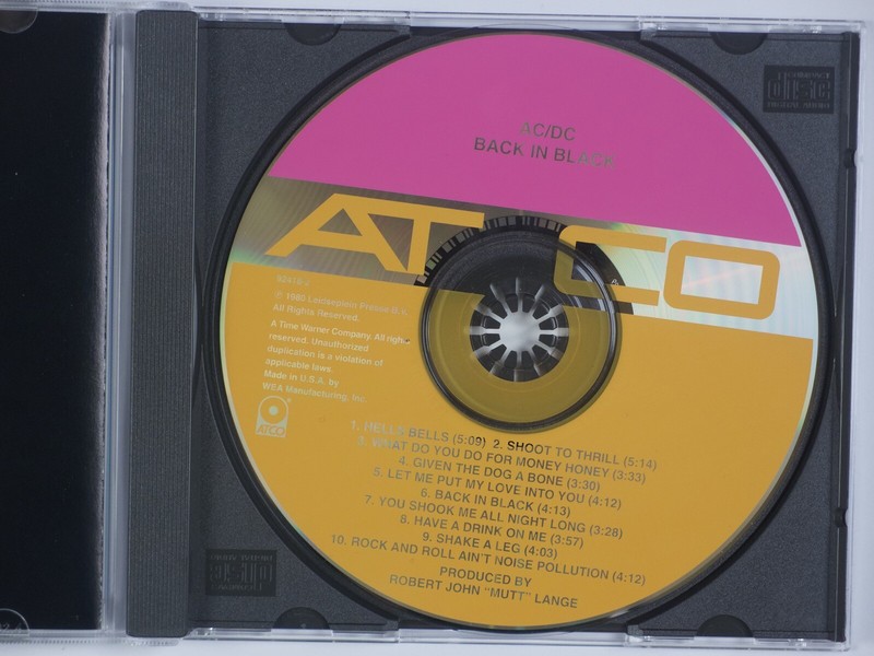 AC/DC: Back in Black US Remastered CD Atco Hard Rock 75679241825| eBay