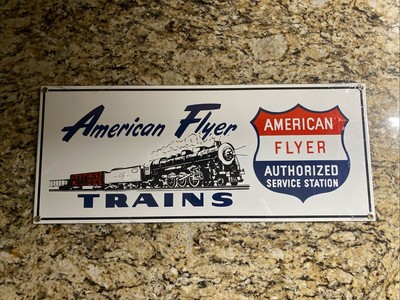 Ande Rooney American Flyer Trains Porcelain Metal Sign | eBay