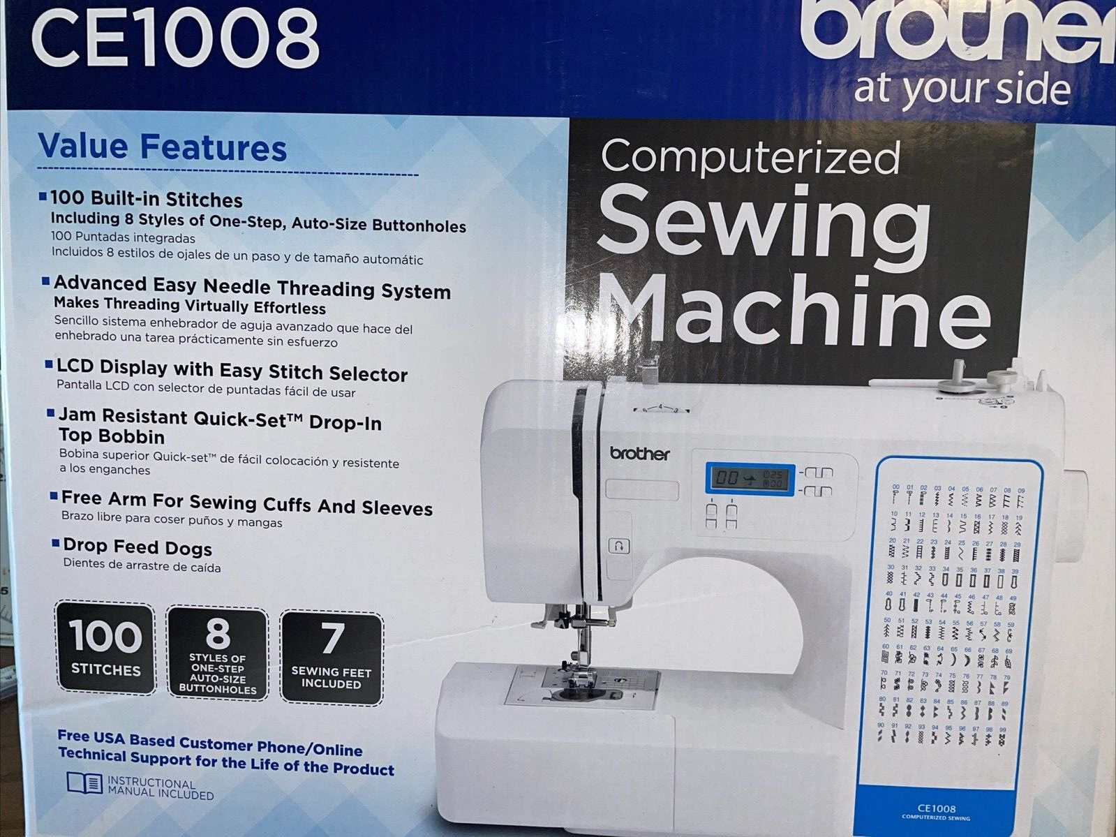 Brother CE1008 100-Stitch Computerized Sewing Machine w