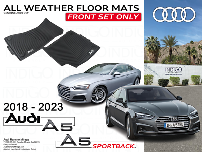Genuine OEM Front All Weather Black Floor Mat Set For Audi A5