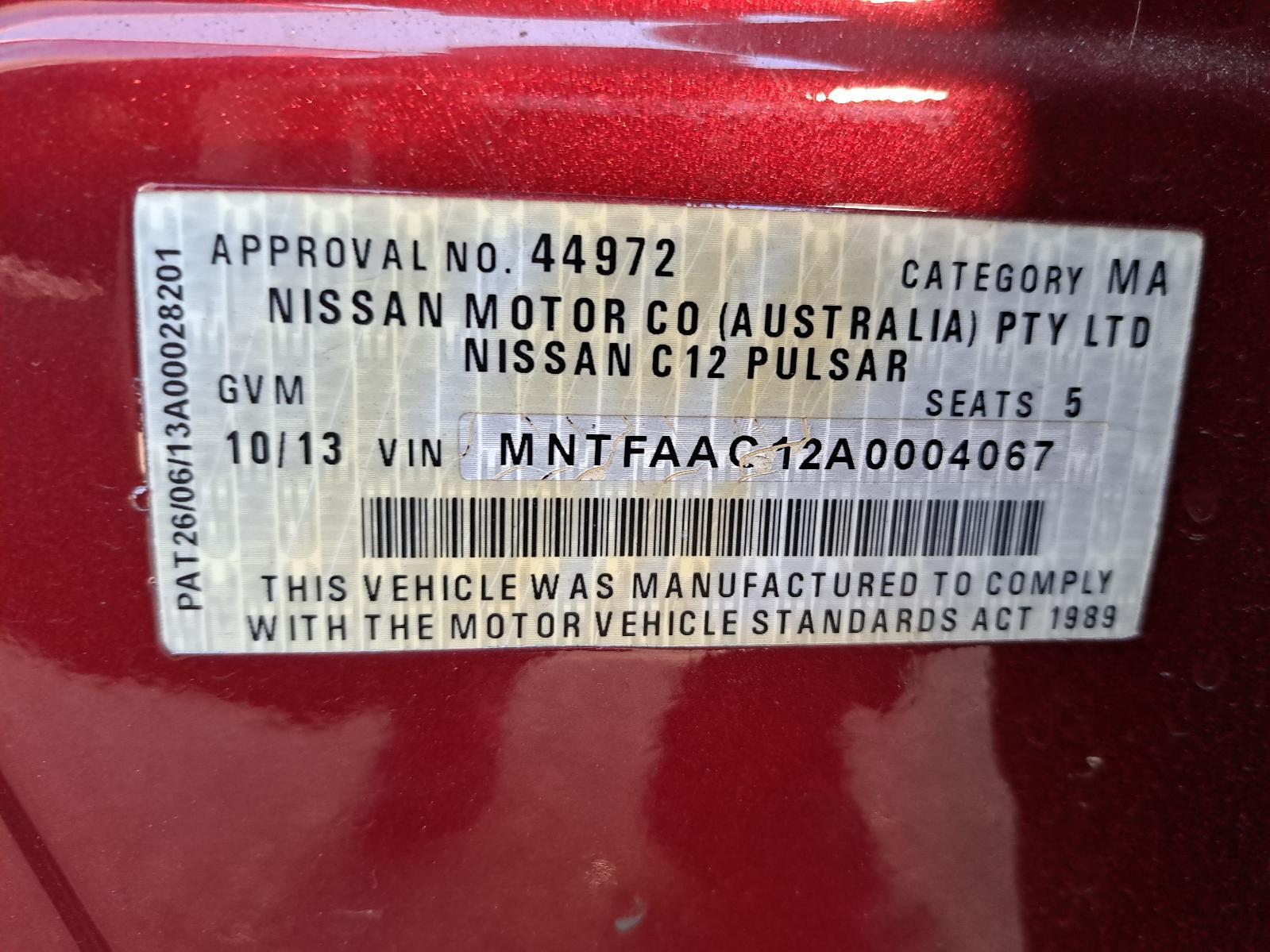 NISSAN PULSAR B17/C12 12/2012-12/2017 RADIATOR AUTOMATIC 1.8L PETROL MRA8DE - thumbnail 5