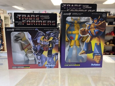 SDCC 2024 Super7 Transformers Unicron & Grimlock Reaction Figure Set NEW