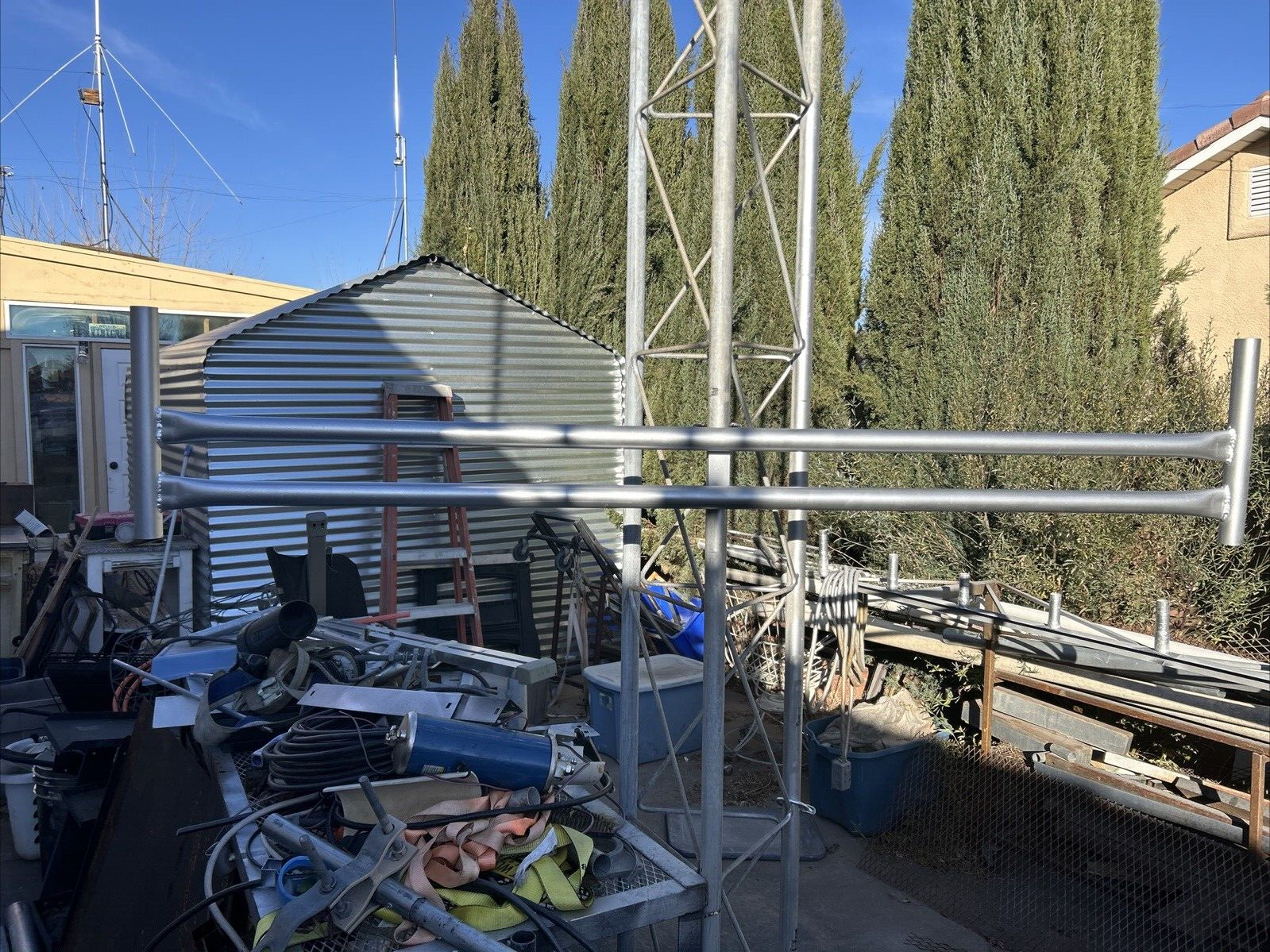 --ANTENNA--Tower Cross Arm-DUAL ANT. -MOUNT-60"-Stand off--HAM Radio-1.5 clamp.