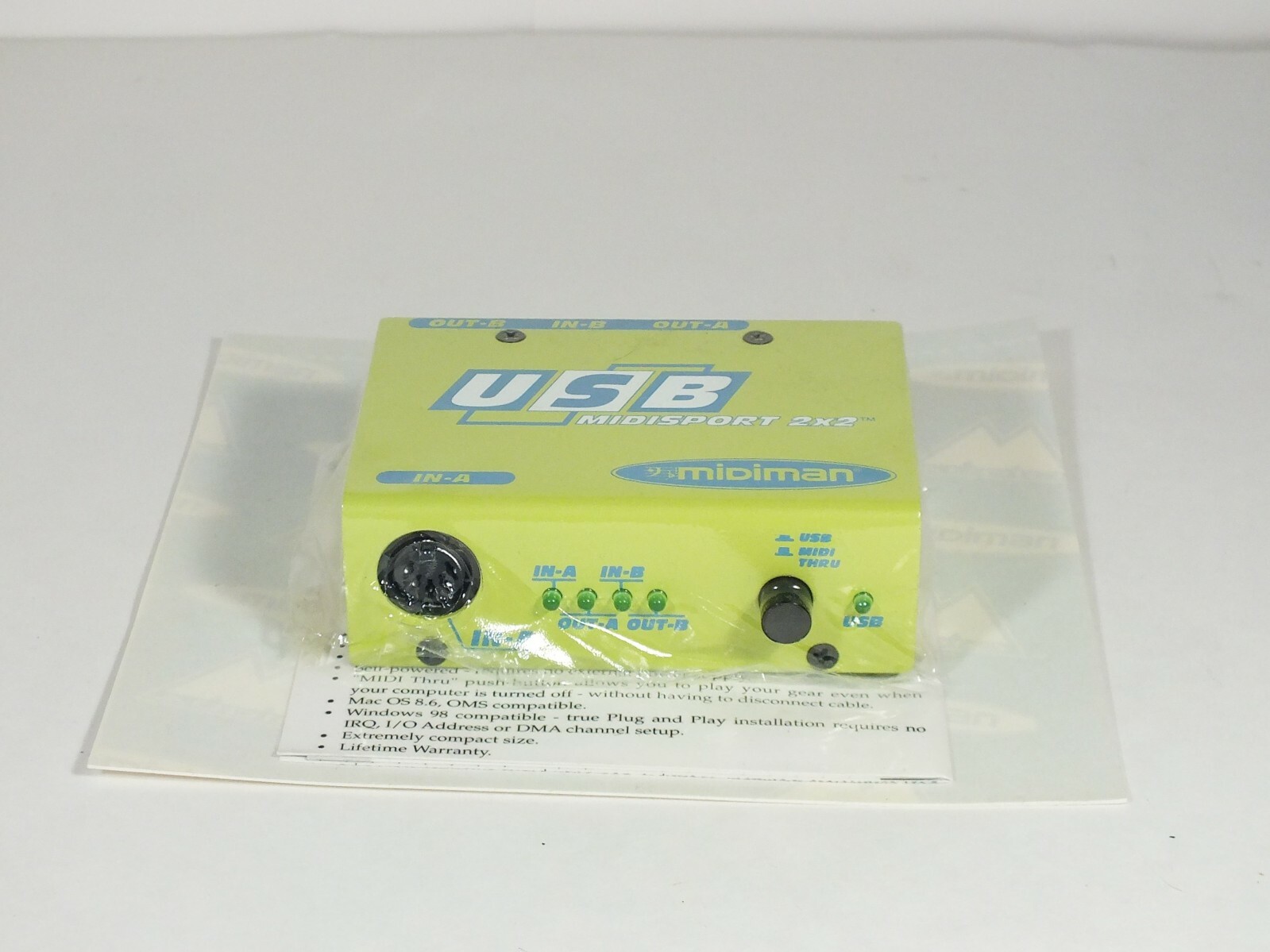 Brand New MIDIMAN MAUDIO MIDISPORT 2X2 Interface USB cable Driver CDの