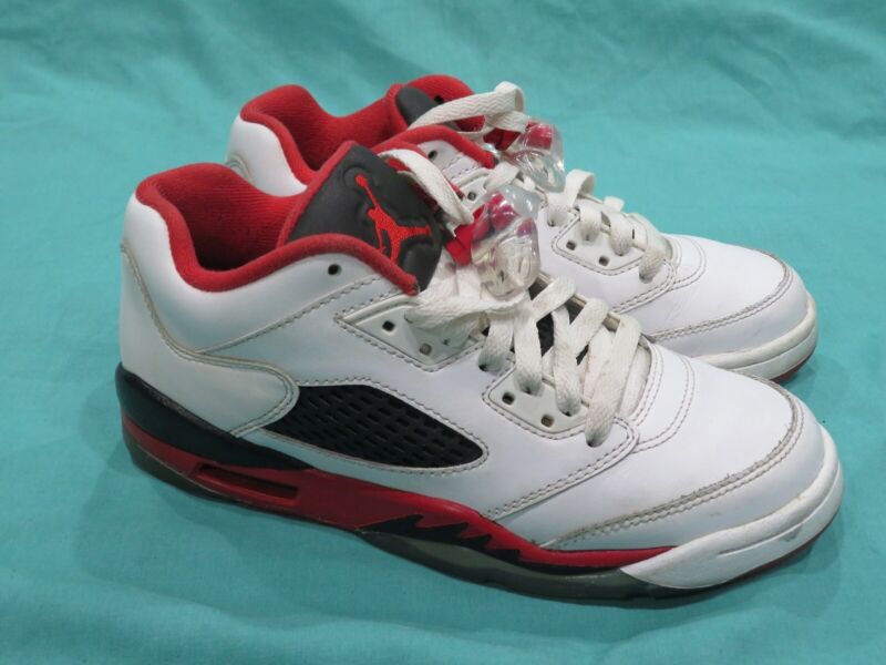 Nike Air Jordan V 5 Retro Low Red White Black Shoes 4.5Y 4.5 Youth 314338-101 | eBay