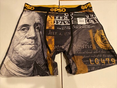 PSD MEN'S BOXER BRIEF / FIT MID / Gold Benji / MEN'S SIZe Large