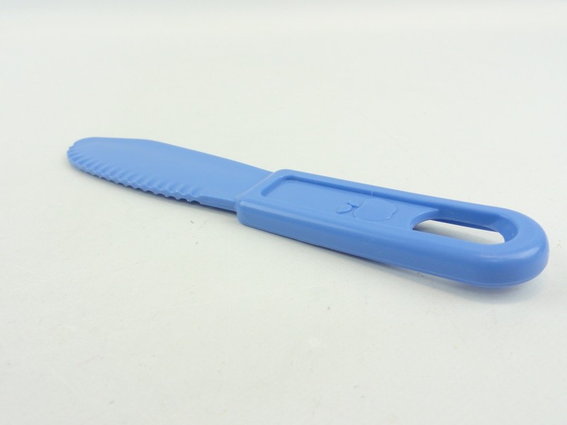 Fisher Price Blue Knife Vintage 1987 Fun With Food Large Hole & Apple Imprint eBay