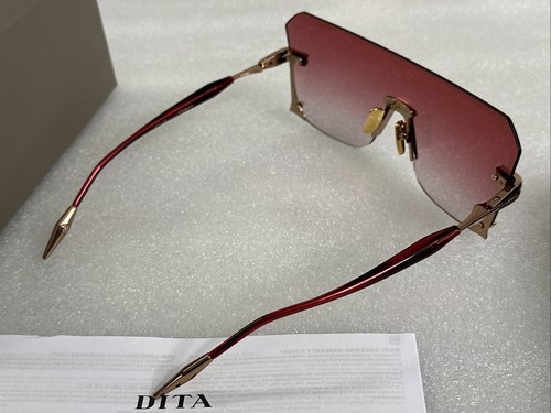 Pre-owned Dita Lxn Laniti Dts153-a-01 Gold/ruby Red Gradient Sunglasses W/box 140-145