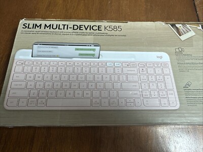 Logitech K585 Slim Multi Device Wireless Compact and Quiet Keyboard Rose