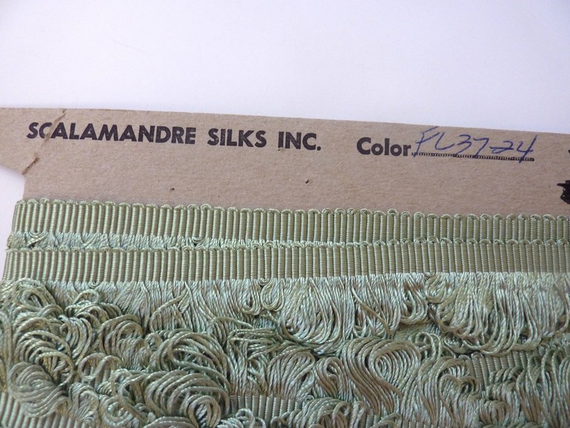 ~Finest 5.5+ Yards SCALAMANDRE Celadon GREEN Silk Passementerie Loop TRIM FL3724