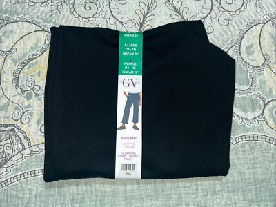 Gloria Vanderbilt Women's Cropped Ponte Pants Size XL 16-18 26'' Inseam Black NWT