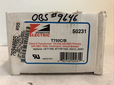 Interstate Electric Class 2 Transformer Circuit Breaker - T750C/B