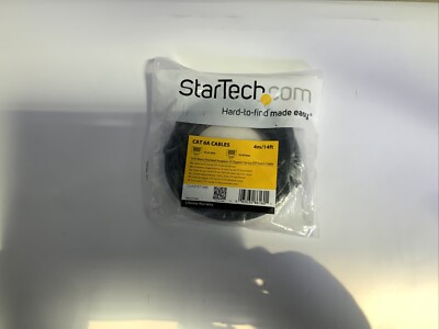 StarTech.com 14 ft BLACK Cat6a Shielded Patch Ethernet Cable - 14ft - NGJJ D3E