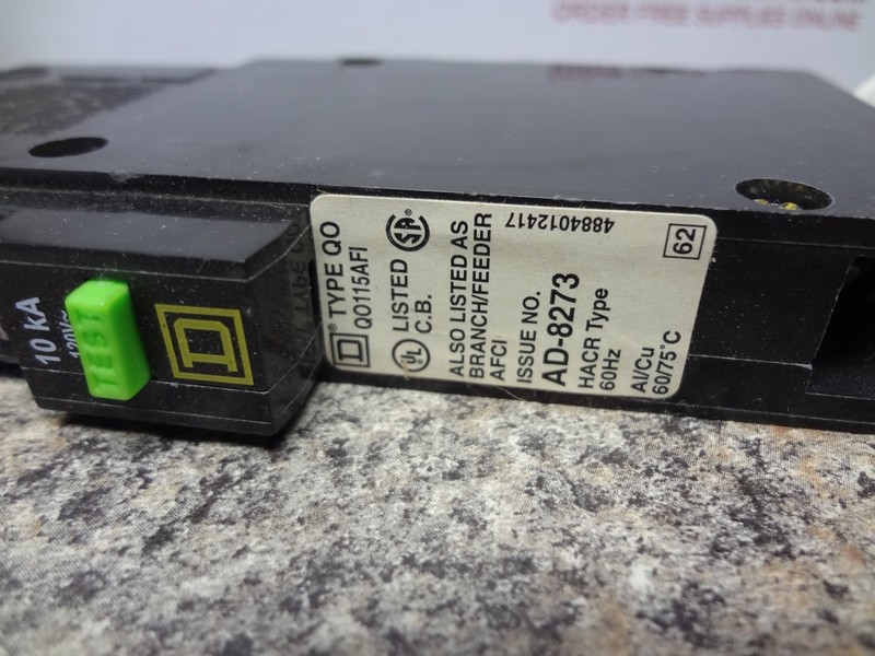SQUARE D QO115AFI 1 POLE ARCFAULT ARC-D-TECT CIRCUIT BREAKER 20 AMP BRAND NEW