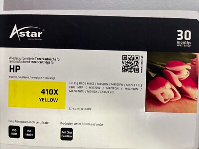 AS13254 ASTAR HP 410X CLJ PRO Cartridge yellow rebuilt 5000Seiten Chip