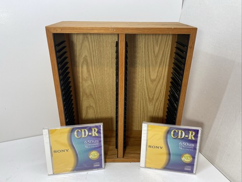 PACIFIC FURNITURE SERVICE 木製 CD STAND Cd Storage , Cd Case