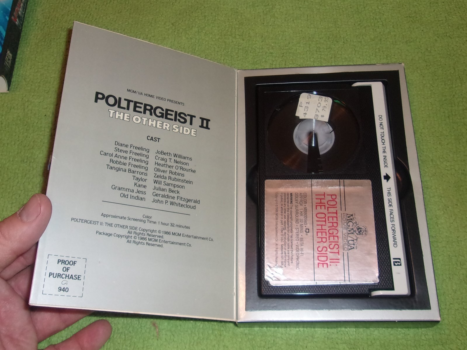 poltergeist 2 the other side beta storybook case 1986 horror MGM video