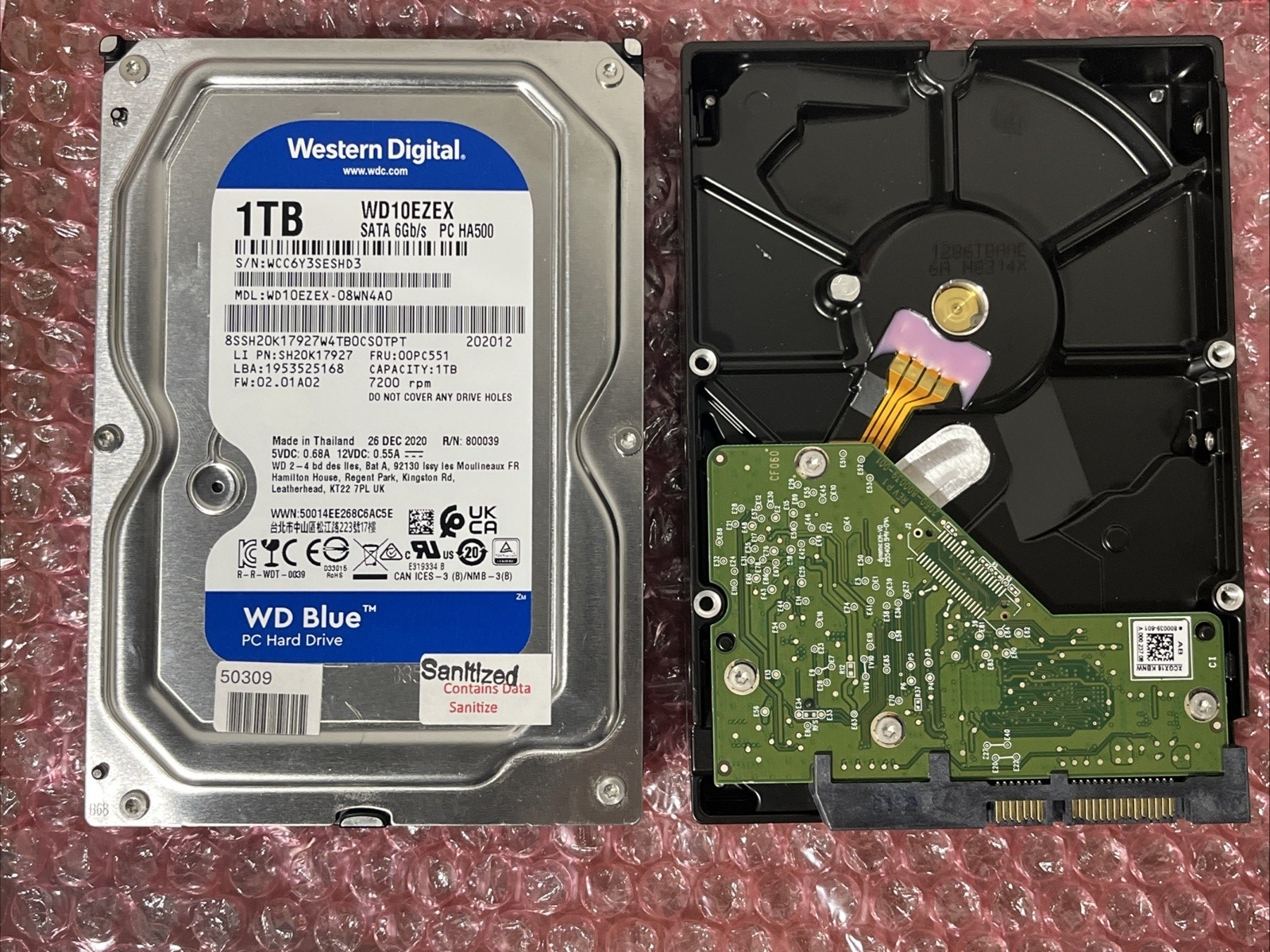 中古・正常動作品】(Seagate 社製品WD10EZEX) 中古HDD SATA 3.5inch