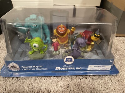 6 Disney Pixar Monsters Inc Figures Figurine Play Set Sully Mike Boo Roz Randall