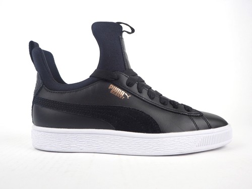 puma black leather trainers