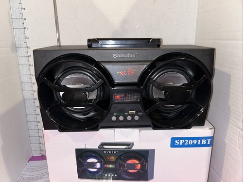 SYKIK  Dual 4" Portable  Boombox Speaker+USB/FM /BLUETOOTH SP2091BT