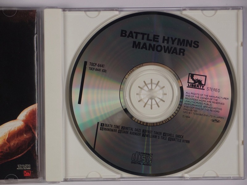 MANOWAR: Battle Hymns JAPAN Burrn! Liberty TOCP-8441 Heavy Metal