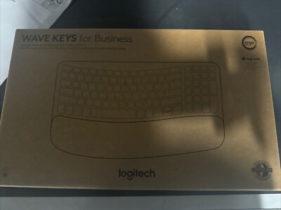 Logitech Wave Keys Wireless Ergonomic Keyboard with Cushioned Palm Rest Graphite