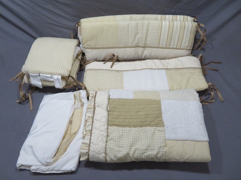 Cocalo Snickerdoodle Infant Baby Quilt Crib Bumper Bed Skirt