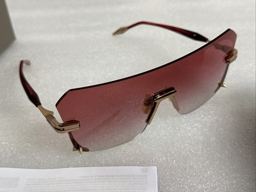 Pre-owned Dita Lxn Laniti Dts153-a-01 Gold/ruby Red Gradient Sunglasses W/box 140-145