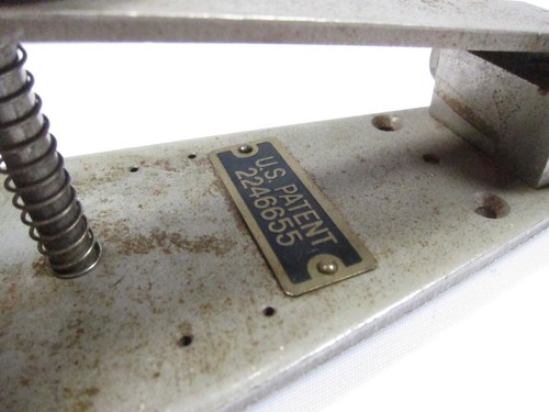 Vintage Paper Tape Punch Splice Patent 2246655 TT-54/FG
