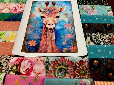 5   Beautiful Exotic Animals!  Pre-cut Quilt Kit