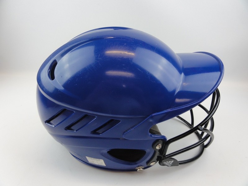 Adidas Blue Batters Helmet URS600 + Face Mask 63/4" 73/8” Softball
