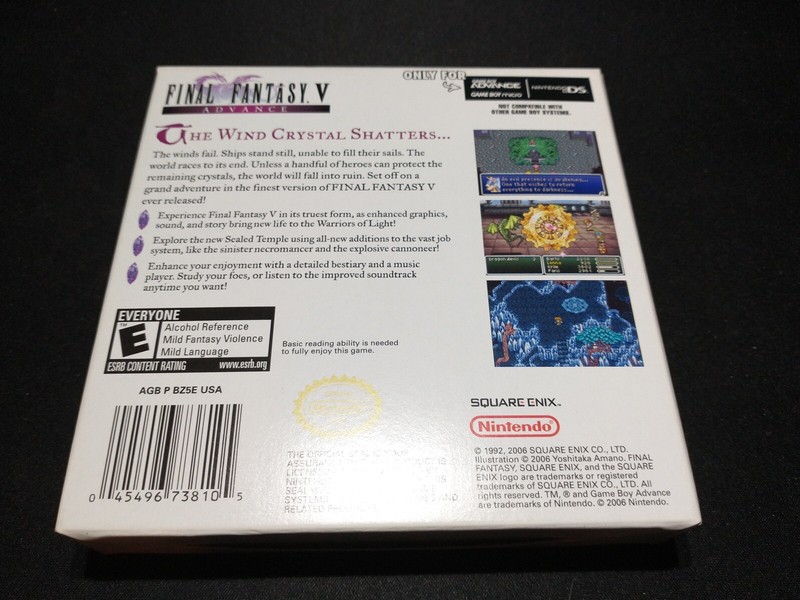 Final Fantasy V 5 Advance Nintendo Game Boy Advance NRMT